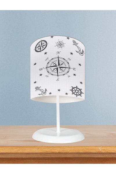 MASAL ODAM Home Baby and Children's Room Compass Patterned Lampshade