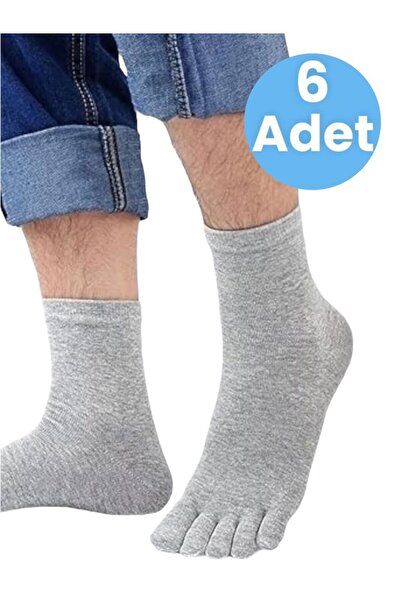 Trenderrs Унісекс 6-пари бамбукових шкарпеток з пальцями, розмір 36-44