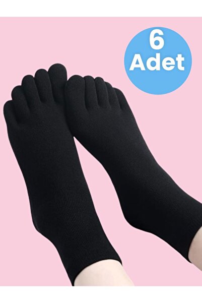 Trenderrs Жіночі шкарпетки з бамбукового волокна, 6 пар, пальці відкриті, розмір 36-44