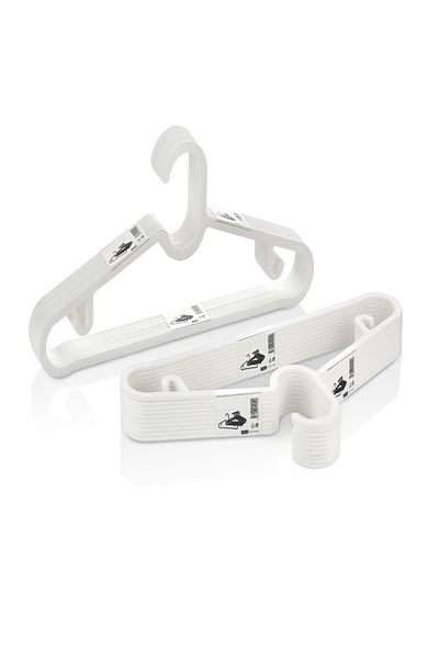 Bayev Cream 20 Pieces Clothes Hanger - Shirts Tie Hanger Plastic Hanger Model Hanger Wardrobe Hanger