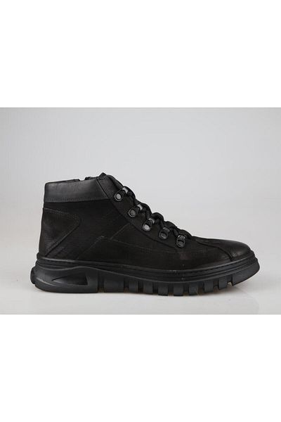 KOMCERO 3k0621 Γνήσιο Δερμάτινο Μαύρο Nubuck Ανδρικές Μπότες