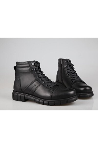 KOMCERO 3k8512 Hakiki Deri Siyah Erkek Bot