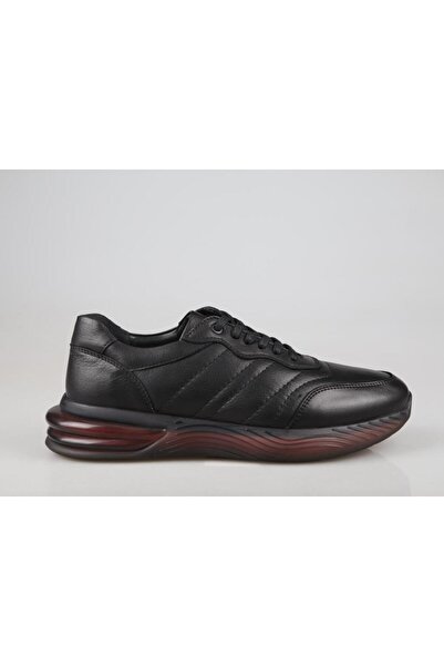 KOMCERO 3k0738 Чоловічі повсякденні черевики з натуральної шкіри чорного кольору