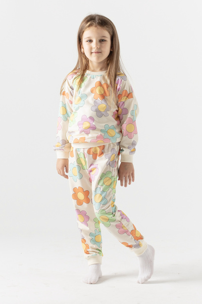 Teymbaby Seasonal Long Sleeve Floral Printed Top and Bottom Set