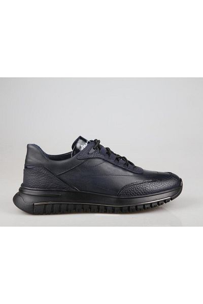 MARCOMEN Ανδρικά παπούτσια casual 18139 από γνήσιο δέρμα Navy Blue