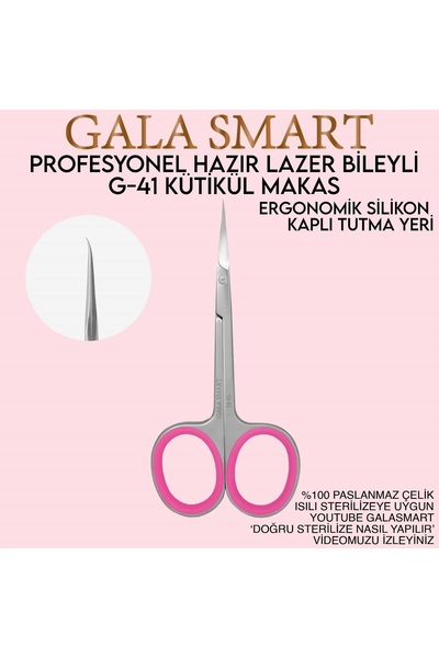 gala smart Manikür Lazer Bileyli Kutikul Makas G-41