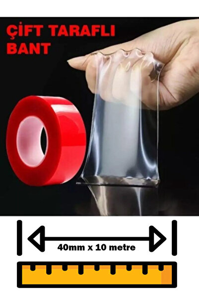 Double Sided Tape Transparent Silicone Tape Strong Adhesive Mounting Tape 40mm X 10 Meters