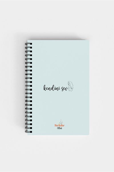 Harikalar Ofisi A5 Striped Notebook Love Yourself Themed 14*19