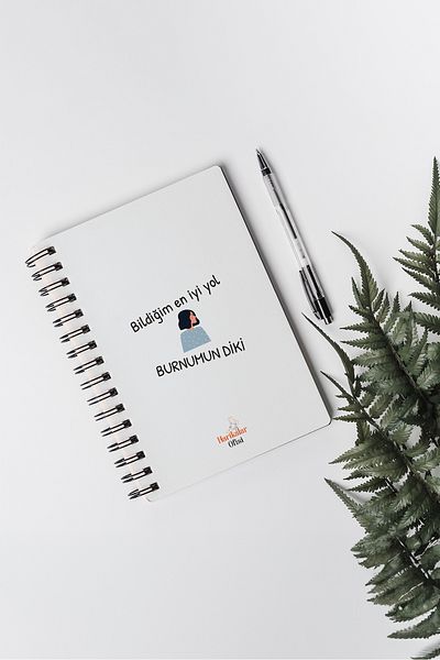Harikalar Ofisi The Best Way I Know My Nose Stitch Themed 14*19 Lined Notebook