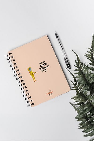 Harikalar Ofisi Cahil Savar Themed 14*19 Lined Notebook