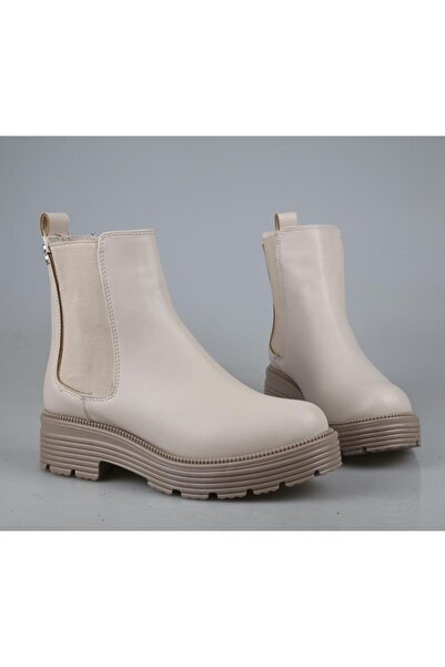 Pierre Cardin Cream Colored Women's Boots - 52517 Model