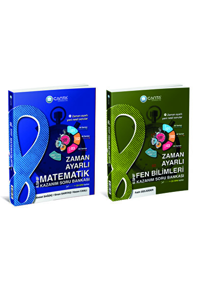 Çanta Yayınları 8. Sınıf Zaman Ayarlı Matematik + Fen Bilimleri Kazanım Soru ...