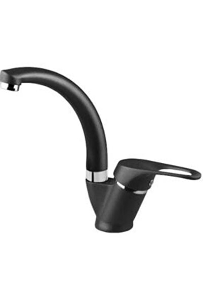 VSA Siyah Mix Grande Mutfak Evye Lavabo Bataryası Aç Kapa Batarya Musluk
