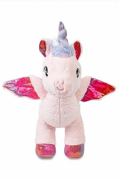 Şeker Adası Winged Unicorn Horse 30 cm Toy Pink Plush Pony Horse Sleeping and Playmate Food