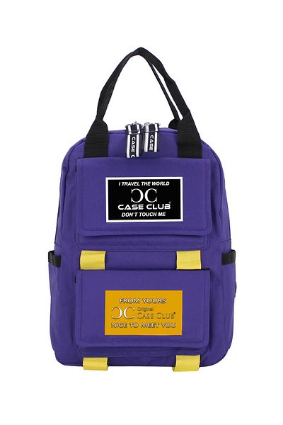 Case Club Μωβ τσάντα με πλαϊνές τσέπες αδιάβροχο ύφασμα Unisex