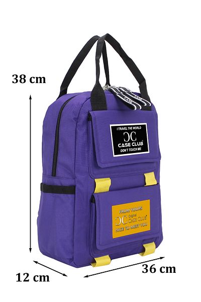 Case Club Μωβ τσάντα με πλαϊνές τσέπες αδιάβροχο ύφασμα Unisex