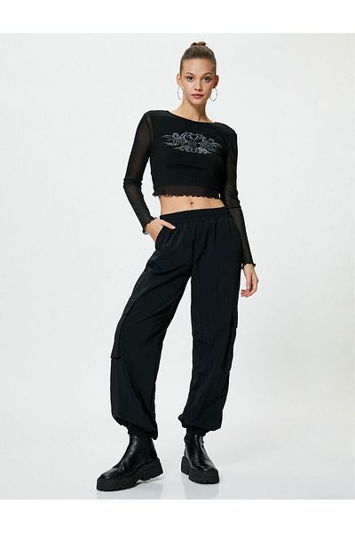 Koton Parachute Trousers Comfortable Fit with Cargo Pocket