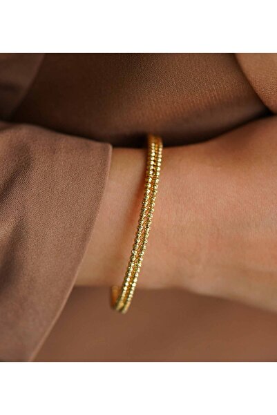 Elis Kuyumculuk Çift Sıra Dorika Bilezik-sarı