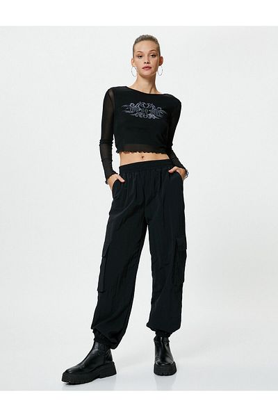 Koton Parachute Trousers Comfortable Fit with Cargo Pocket