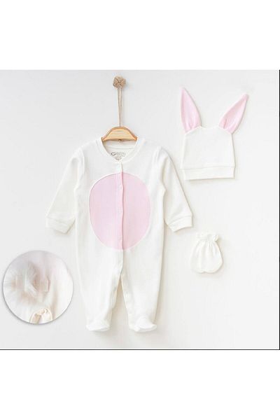 Little Baby Cotton Baby Rompers with Rabbit Ears