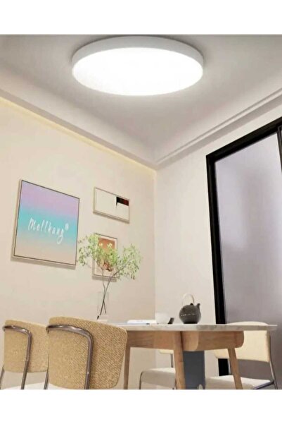 Viesteknoloji MODER TAVANA SIFIR LED AVİZE APLİK 24W YUVARLAK BEYAZ IŞIK EV OFİS VC AYDINLATMA ARMATÜRÜ