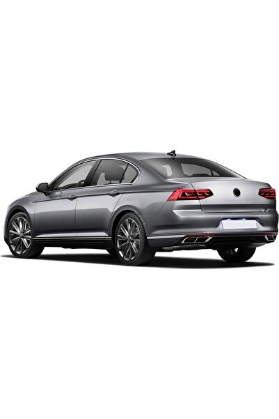 chrome gleam Volkswagen Passat B8.5 Krom Egzoz Görünümü Difüzör (Çift Çıkışlı)