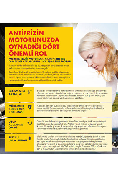 SHELL Longlife Antifreeze (KIRMIZI) 1 Litre