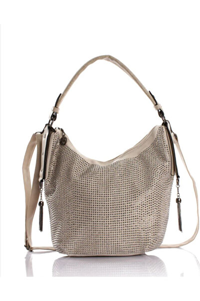 Pelikan Deri حقيبة كتف جولد باجز مرصعة بالأحجار مقاس 26x25x16 سم