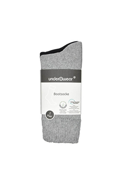 Underwear Чорапи тип „ботуши“, черно-сиви, 39 - 42, комплект от 2 бр.