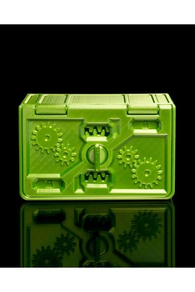 TuransoyCraft Çevirmeli Kilitli Yeşil Dikdörtgen Oyuncak Saklama Kutusu 15CM