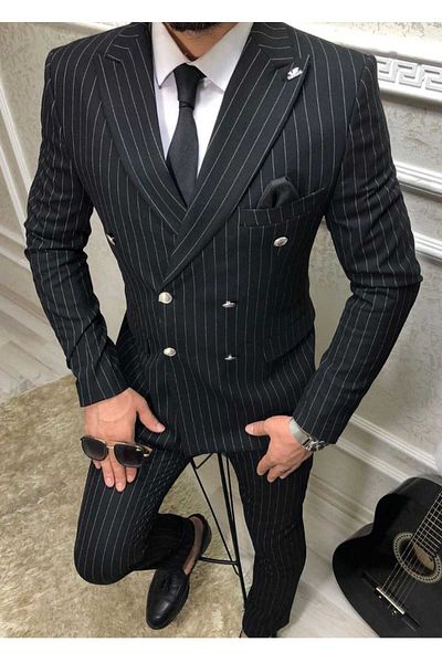 nyk tempee Double-breasted Slim Fit Suit