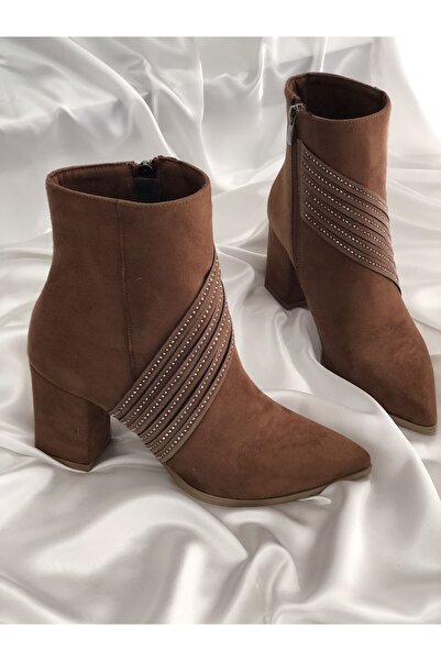 Hg Ayakkabı ΧΕΙΜΕΡΙΝΕΣ ΜΠΟΤΑΚΕΣ DORİS TABA SUEDE ΜΕ ΤΑΚΟΥΝΑ