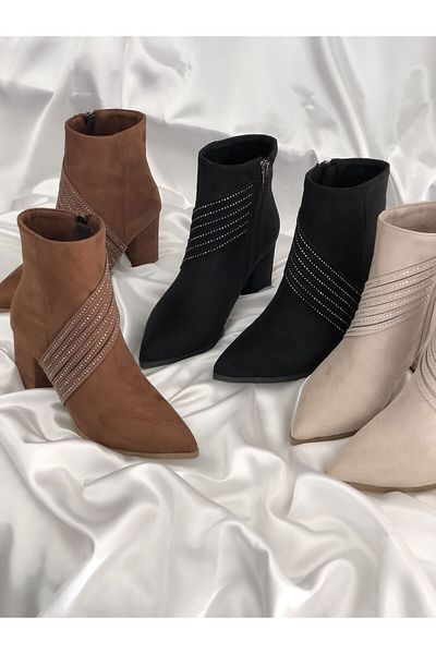 Hg Ayakkabı ΧΕΙΜΕΡΙΝΕΣ ΜΠΟΤΑΚΕΣ DORİS TABA SUEDE ΜΕ ΤΑΚΟΥΝΑ
