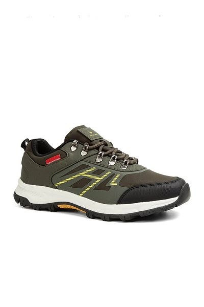 DUNLOP Men's Winter Waterproof Anti-Slip EVA Sole Light Comfortable Orthopedic Leather Khaki Style Sports Shoes