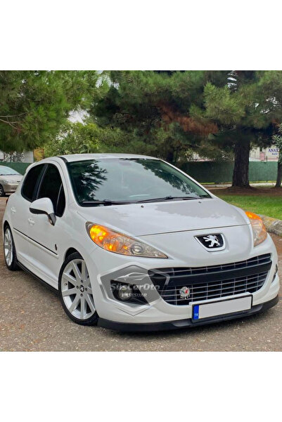 ŞüsCarOto Aksesuar Peugeot 207 2006-2014 Uyumlu Üniversal Astra H lip Esnek Ön Lip 2 Parça Tampon Altı Dil Karlık Ön Ek