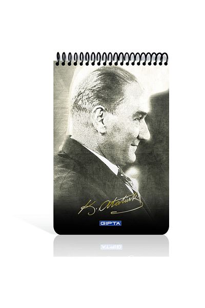 Gıpta 2610 Ataturk Spiral Checked Memo Pad A4 100 Sheets