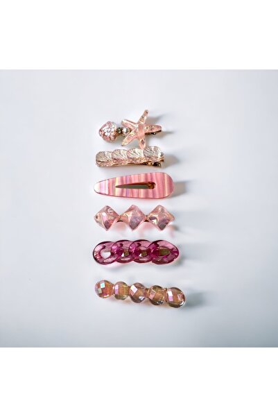 alsaccessories Set de catarame cu 5 bucăți de culoare roz deschis