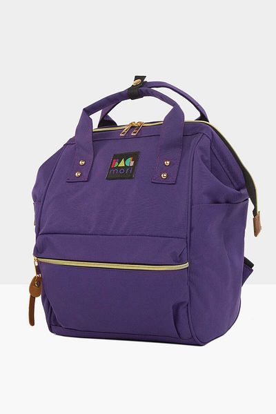 Bagmori Purple Unisex Metal Brim Backpack