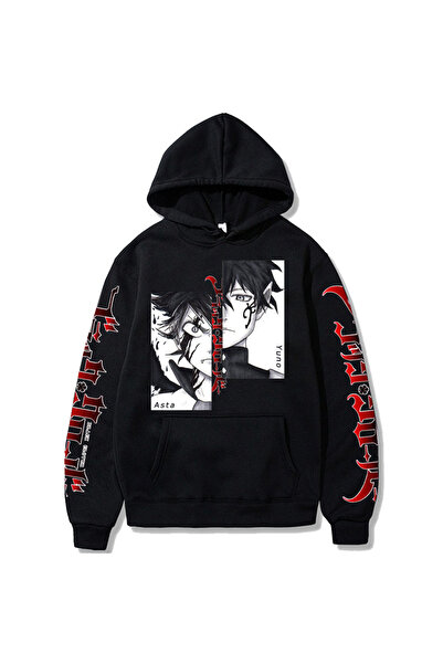 GALASHOP Japonya Anime siyah yonca Asta Hoodies