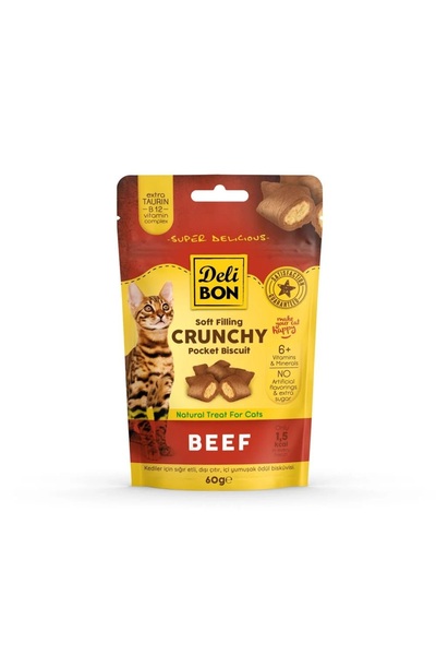 Dr. Animal EXTRA TAURİN & B12 VİTAMİN KOMPLEX Cruncy İçi Dolgulu Ödül BEEF 60 gr