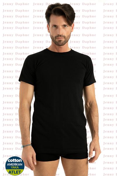 Jenny Daphne قميص داخلي رجالي من القطن ذو الياقة الأمريكية المضاد للتعرق QEN 1003