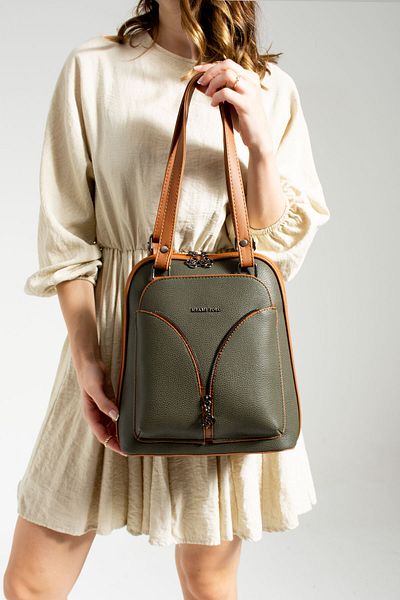 Miami Polo Leather Women's Backpack and Shoulder Bag