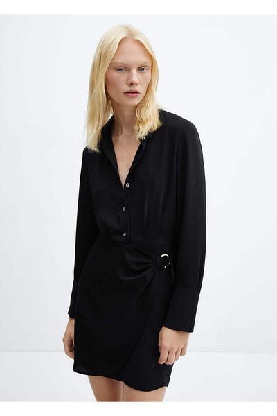 MANGO Woman Rochie cămașă scurtă
