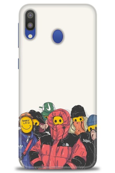 MRCİLETİSİM Samsung Galaxy A10S Case Hd Printed Case - Guys + Full Screen Protector