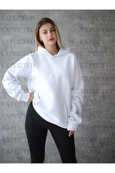 EXPECTED Λευκό μπλουζάκι Unisex με στάμπα ματιών
