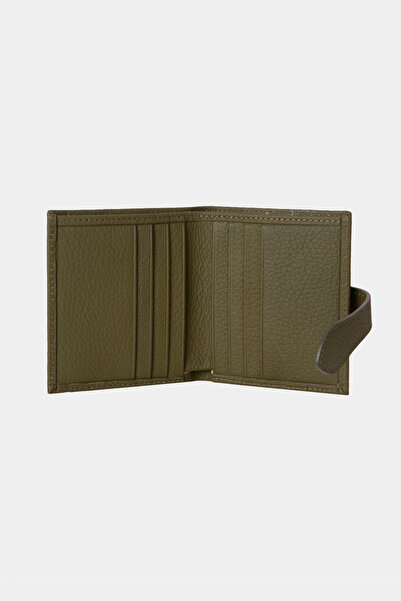 Grande 3803 Hakiki Gerçek Deri Kadın Erkek Cüzdan Yeşil