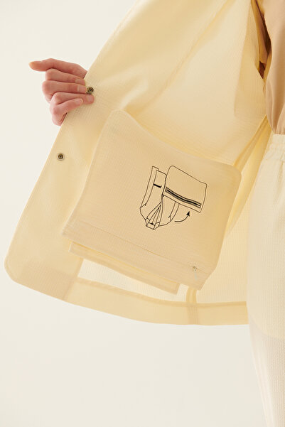 Perspective Elen Regular Fit Men's Collar Standard Size Light Beige Color Women's Jacket