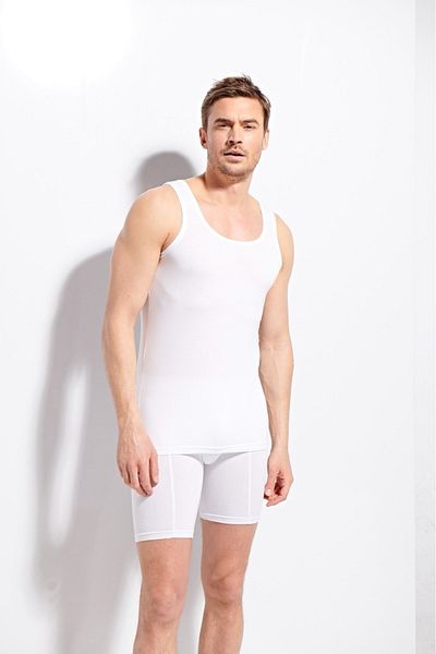 Kolcu Men's Gray Rib 100% Cotton Athlete Tank Top K1231