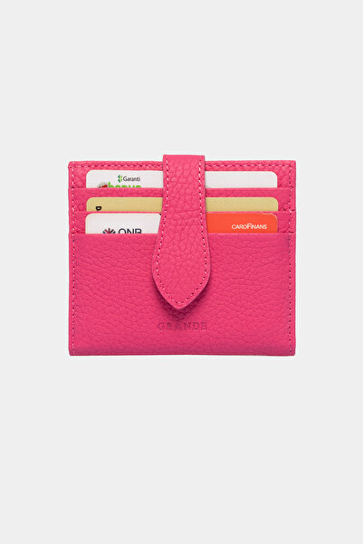 Grande 3803 Γνήσιο Γνήσιο Δέρμα Ειδικού Σχεδίου Γυναικείο Ανδρικό Πορτοφόλι Ροζ