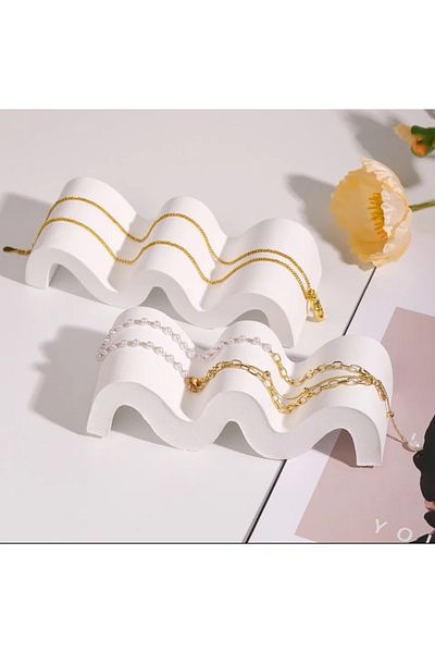 Minima Art Studio Decorative Jewelry Plate Organizer Plate Jewelry Stand
